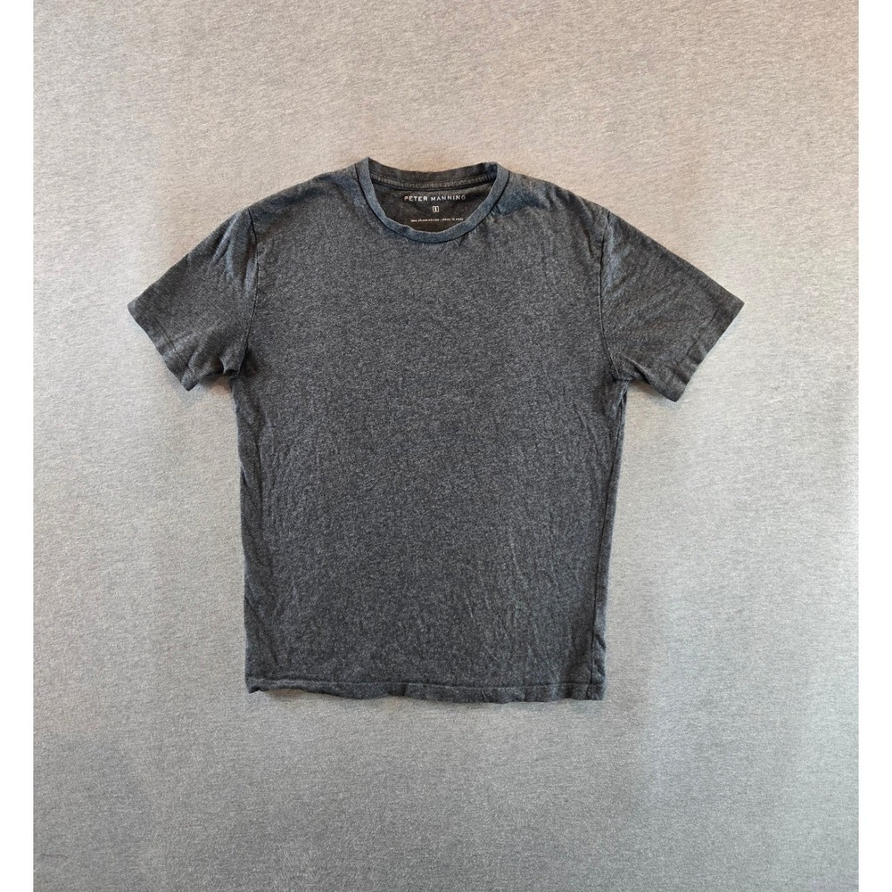 Peter Manning T-Shirt Mens XS Size 1 Gray Cotton Short Sleeve Upland Cotton Peru